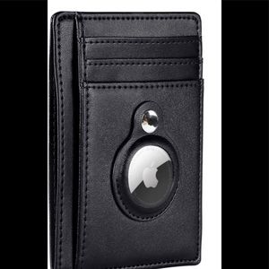 Slim Black AirTag Wallet